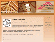 Tablet Screenshot of holzbau-braunmiller.de